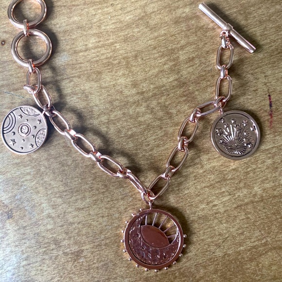 Figaro Chain & Coin Bracelet - Picture 1 of 2